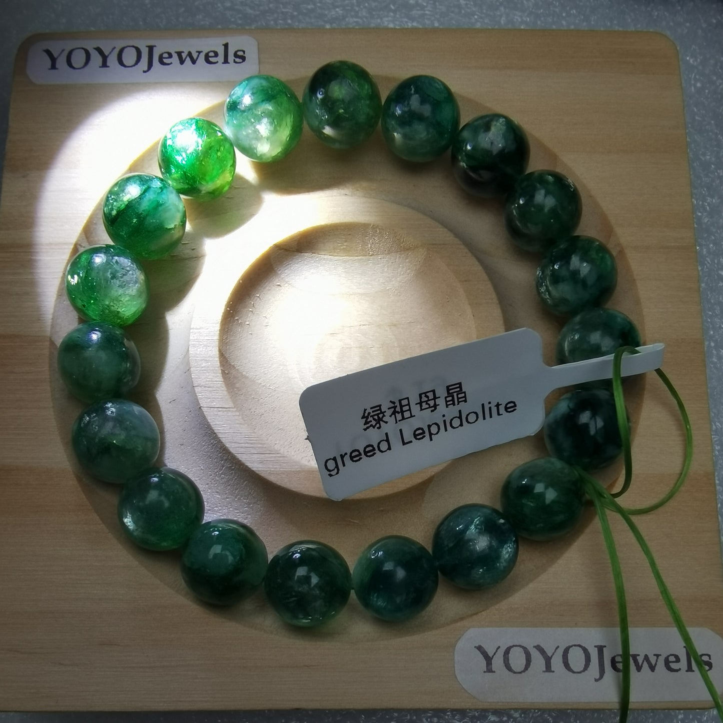 Crystal Bracelet emerald mica Bracelet Different sizes different prices